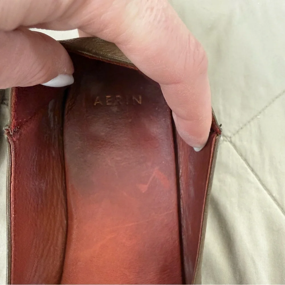 Aerin Hamilton Leather Slip On Loafer Flats Size 9